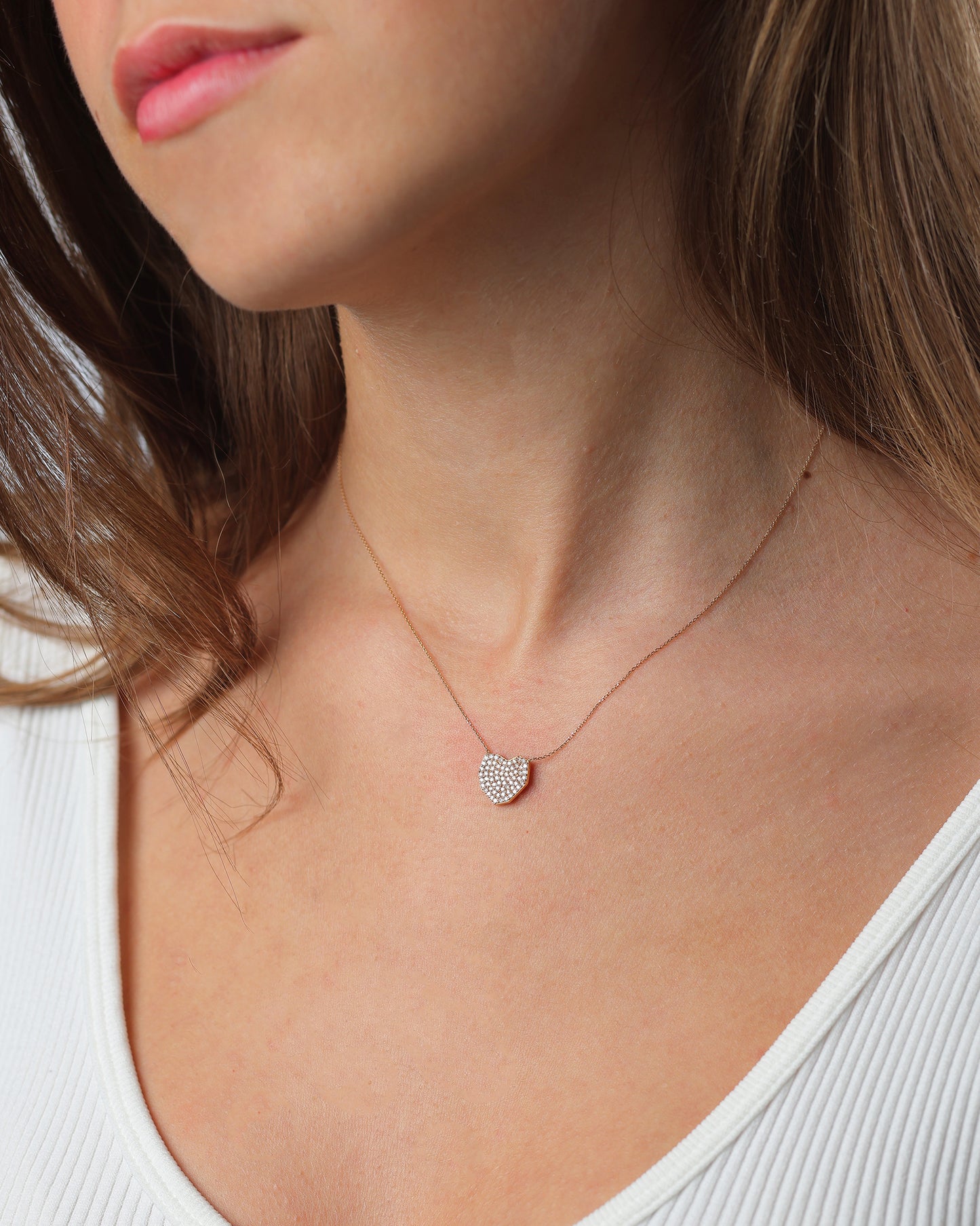 Necklace, Heart Geometric
