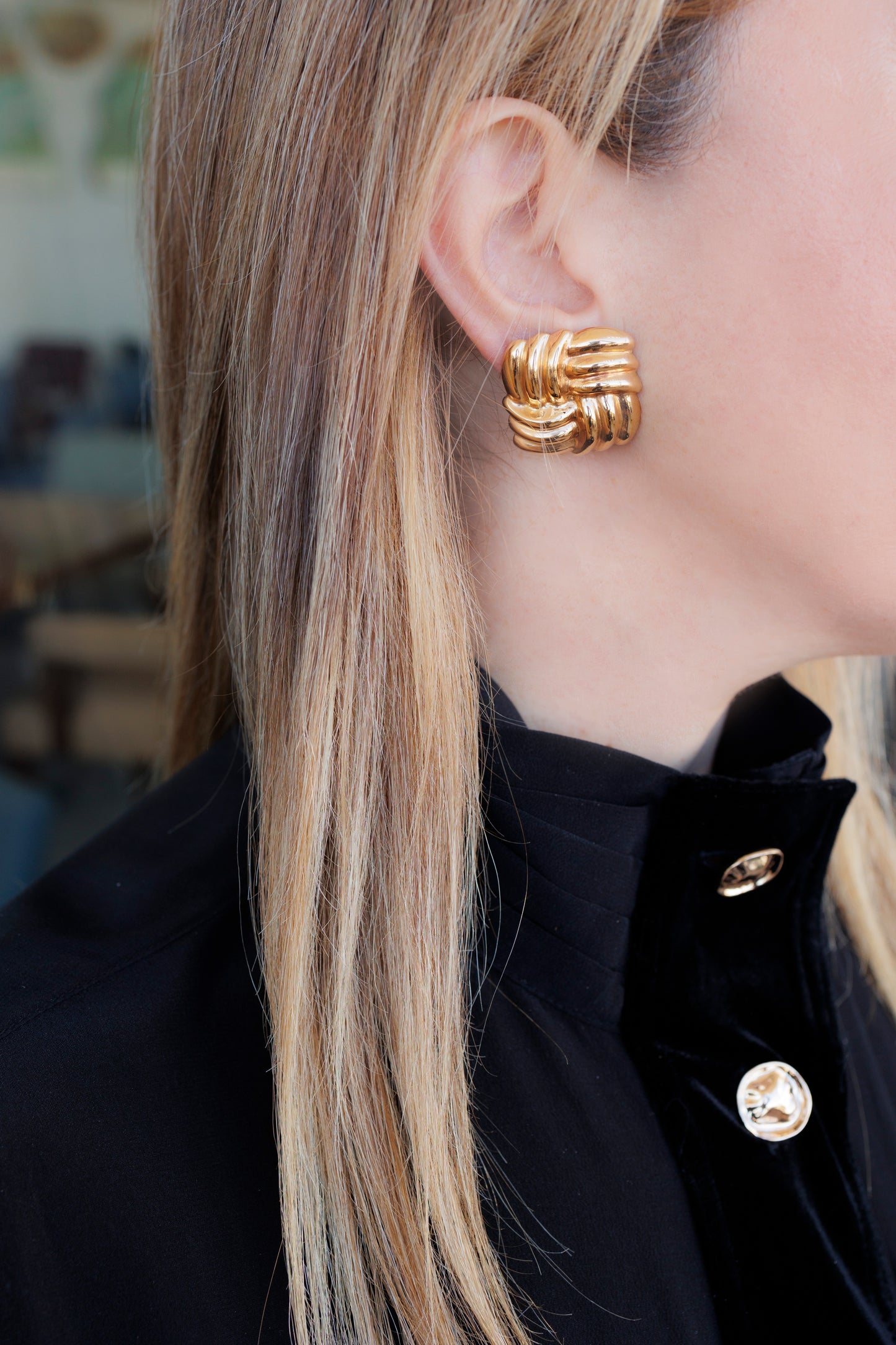 Earring, Square (pair)