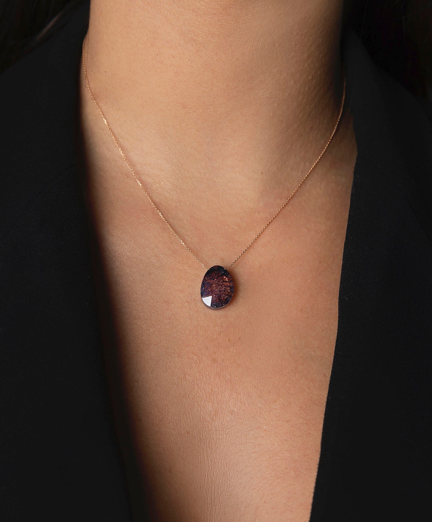 Necklace, Glass Oval