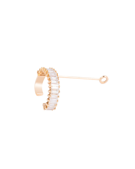 Earring, Baguette Hoop (single)